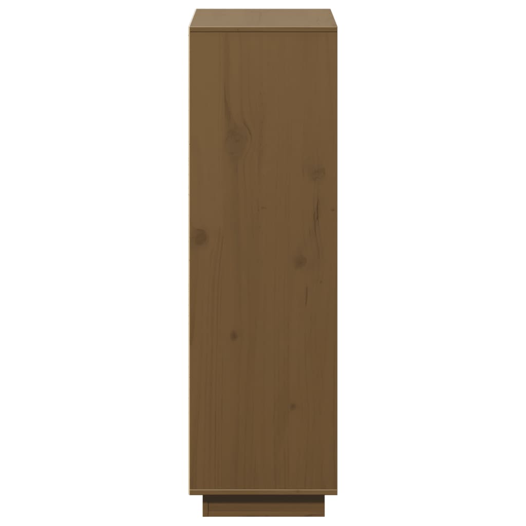 Credenza Marrone Ambrato 110,5x35x117 cm Legno Massello di Pino - homemem39
