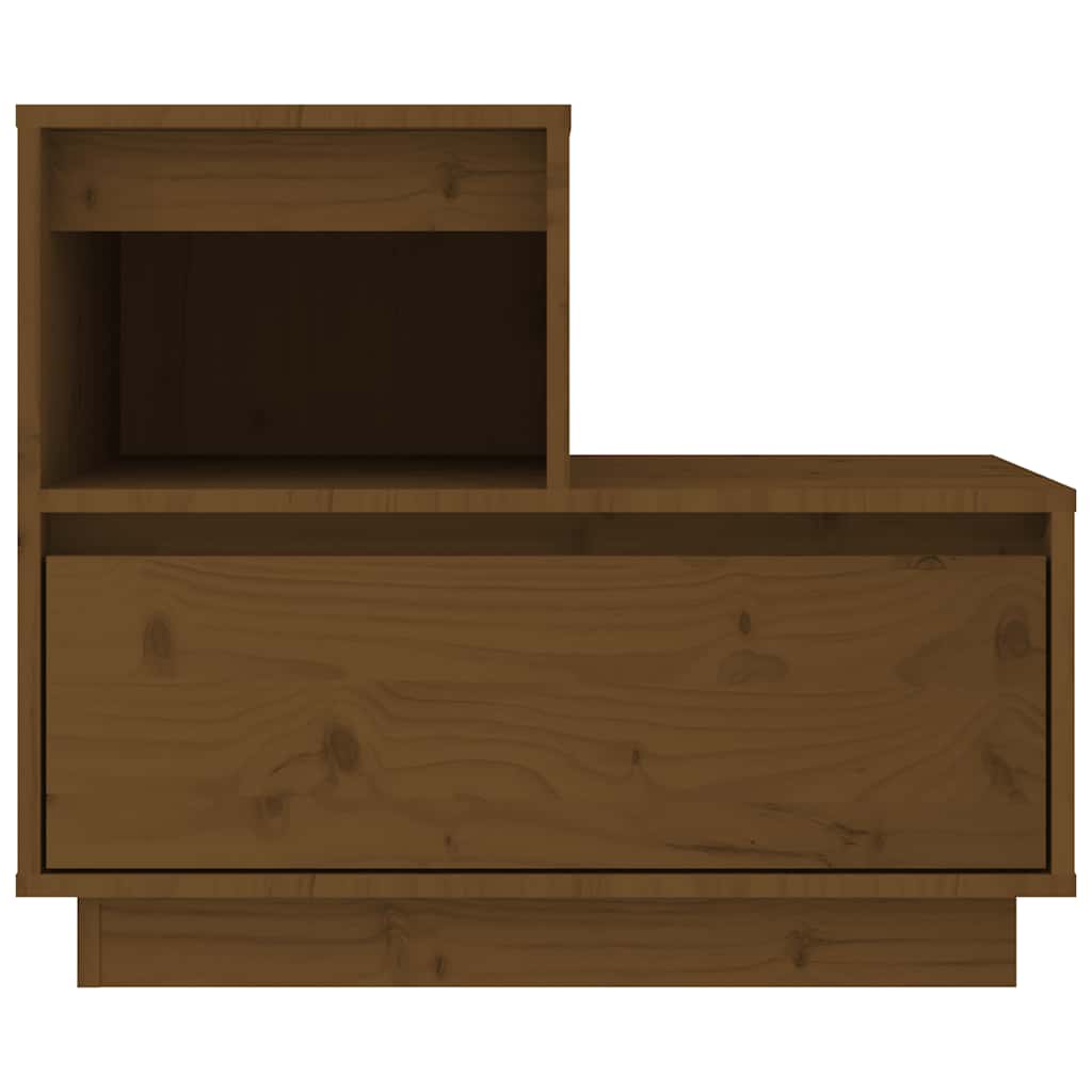 Comodini 2 pz Marrone Ambrato 60x34x51 cm in Legno di Pino - homemem39