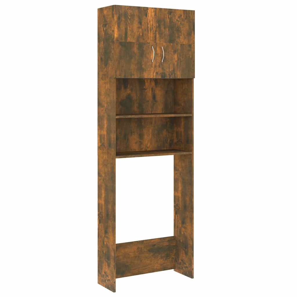 Mobile per Lavatrice Rovere Fumo 64x25,5x190 cm - homemem39