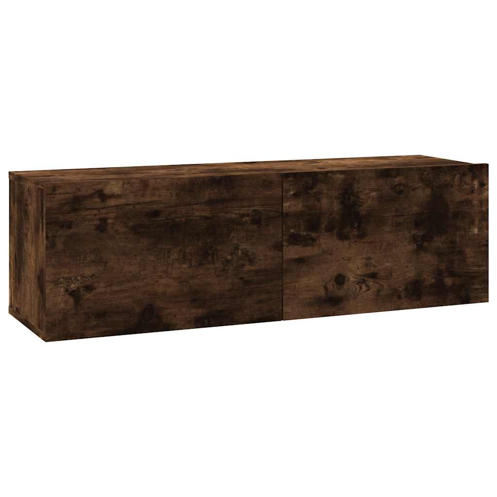 Mobile TV a Parete Rovere Fumo 100x30x30cm Legno Ingegnerizzato - homemem39
