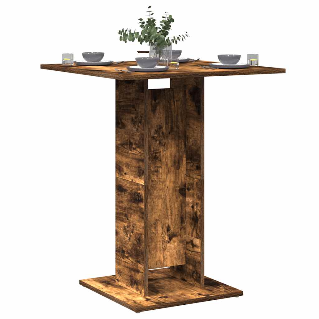 Tavolo da Bistrot Rovere Fumo 60x60x75cm in Legno Multistrato - homemem39