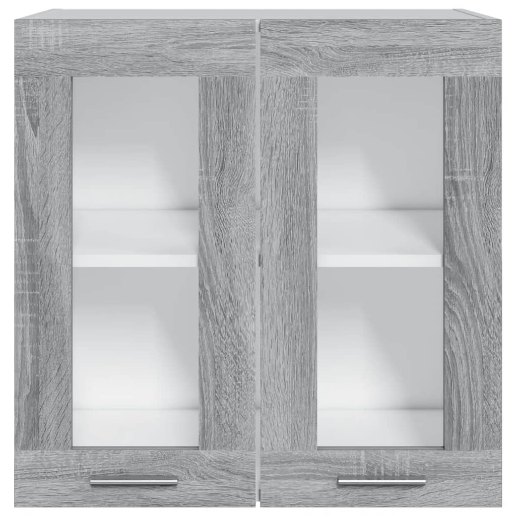 Pensile in Vetro “Lyon” Grigio Sonoma 60x31x60 cm - homemem39