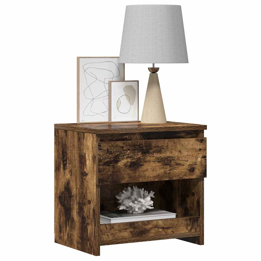 Comodini Rovere Fumo 2pz 40x30x39 cm Legno Ingegnerizzato - homemem39
