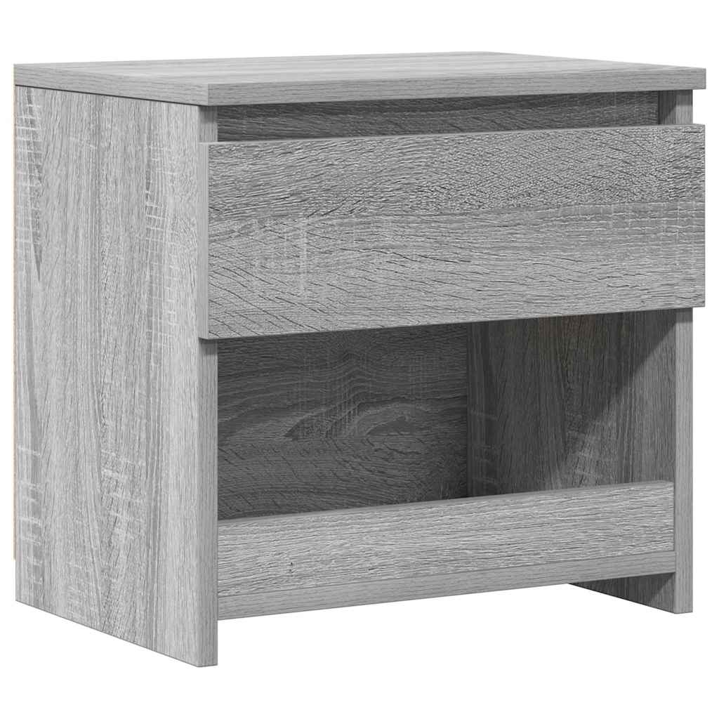 Comodino Rovere Grigio 40x30x39 cm Legno Ingegnerizzato