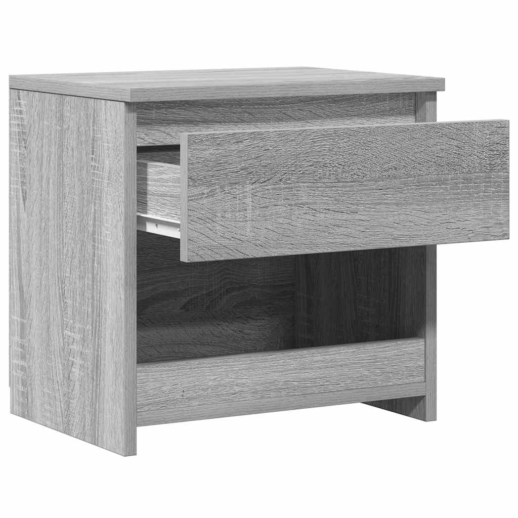 Comodino Rovere Grigio 40x30x39 cm Legno Ingegnerizzato