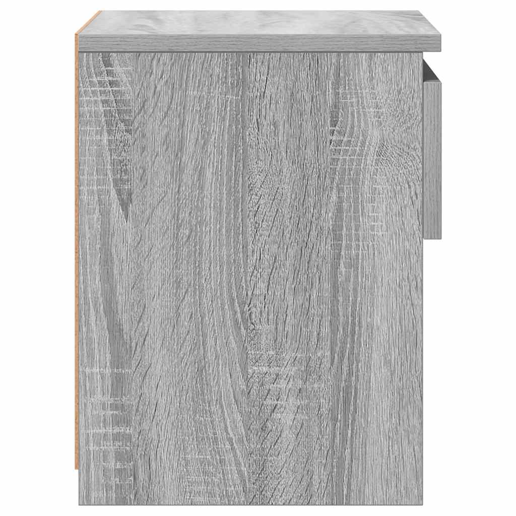 Comodino Rovere Grigio 40x30x39 cm Legno Ingegnerizzato