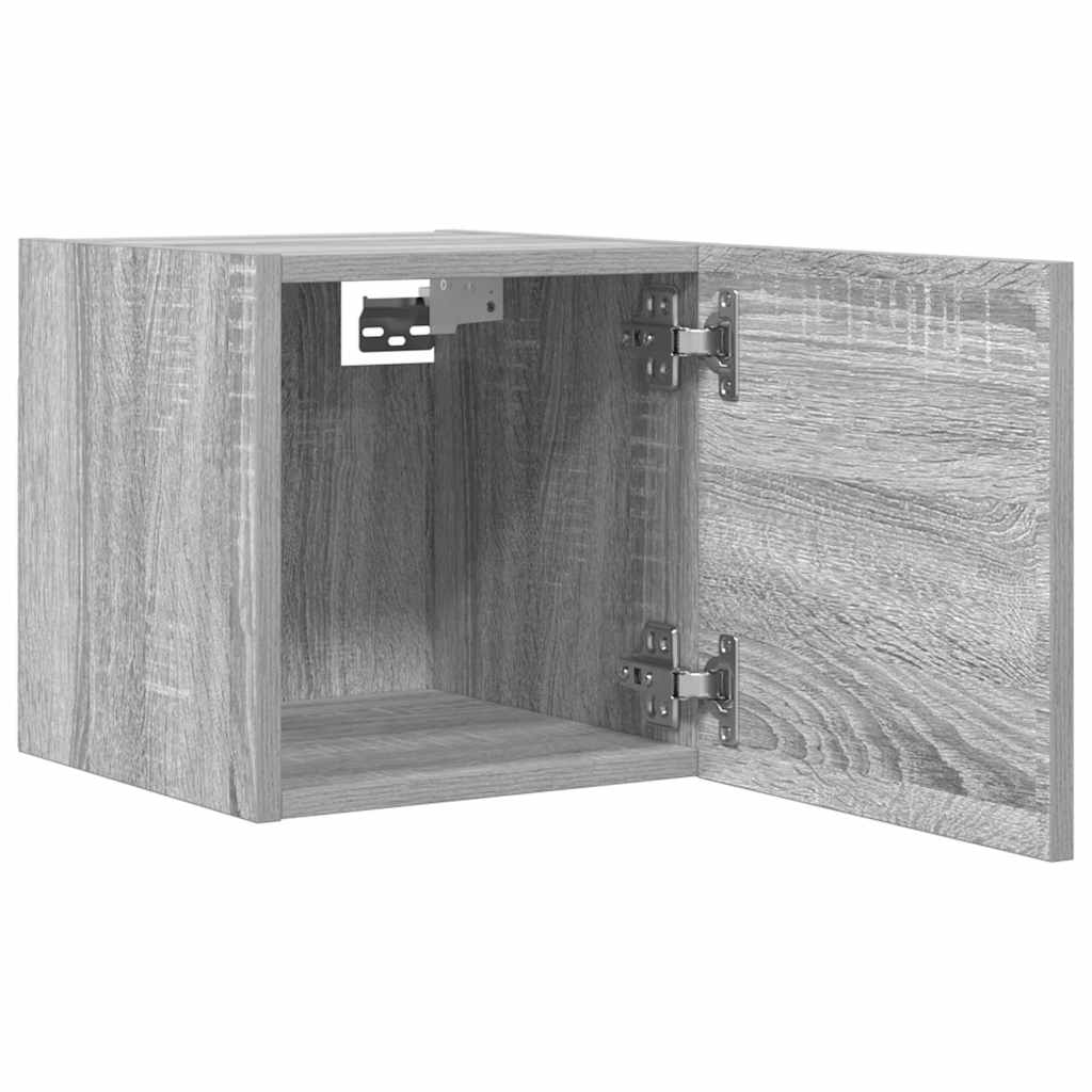 Armadietti TV Montati a Parete Grigio Sonoma 30,5x30x30 cm - homemem39