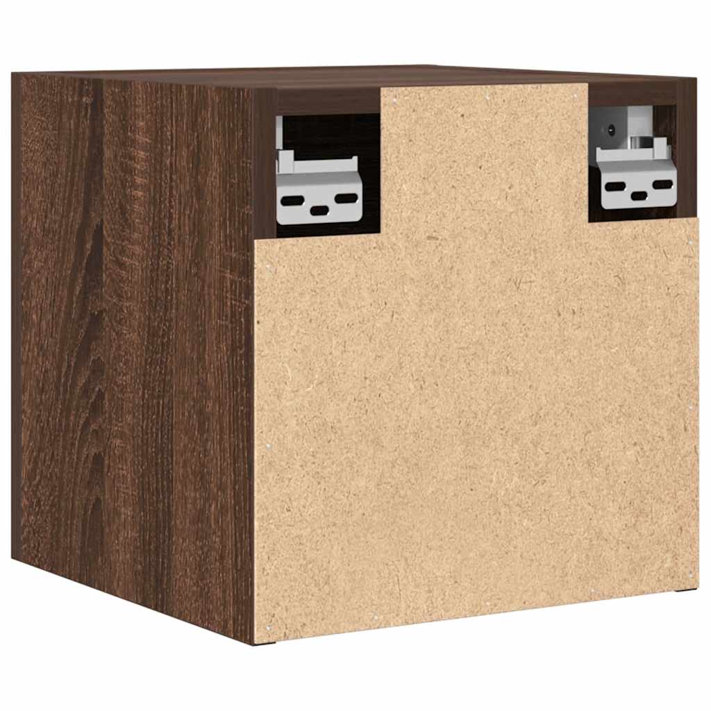 Armadietto TV Montato a Parete Rovere Marrone 30,5x30x30 cm - homemem39