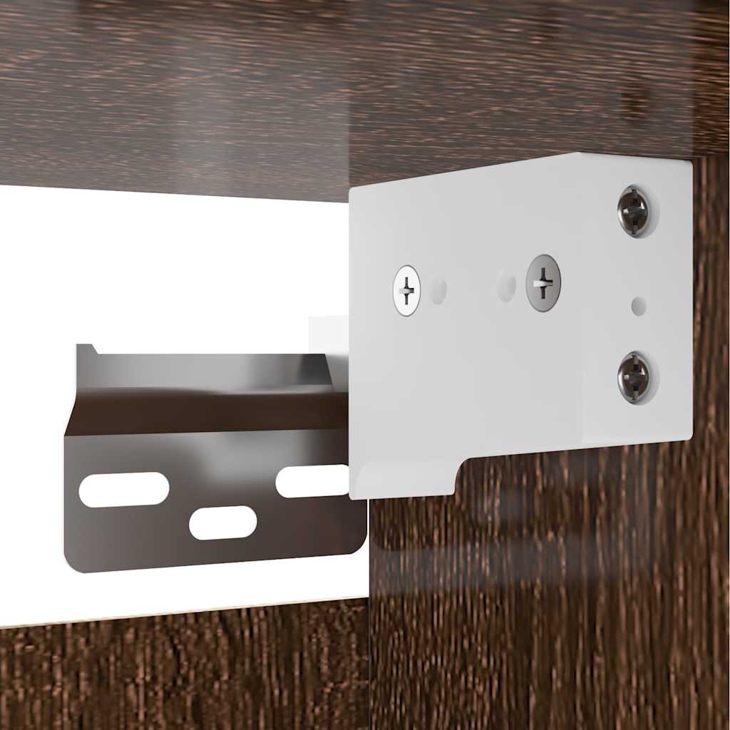 Armadietto TV Montato a Parete Rovere Marrone 30,5x30x30 cm - homemem39