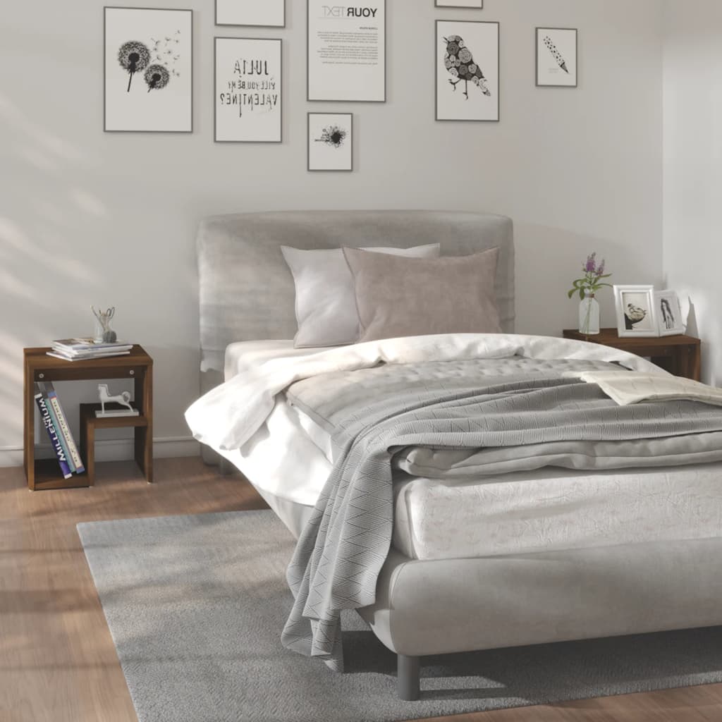 Comodini Rovere Marrone 2 pz 40x30x40 cm in Legno Multistrato - homemem39
