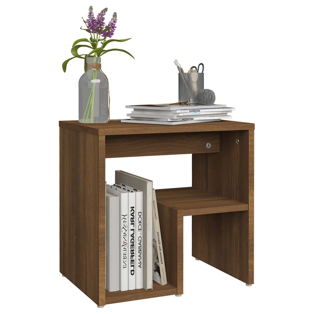 Comodini Rovere Marrone 2 pz 40x30x40 cm in Legno Multistrato - homemem39
