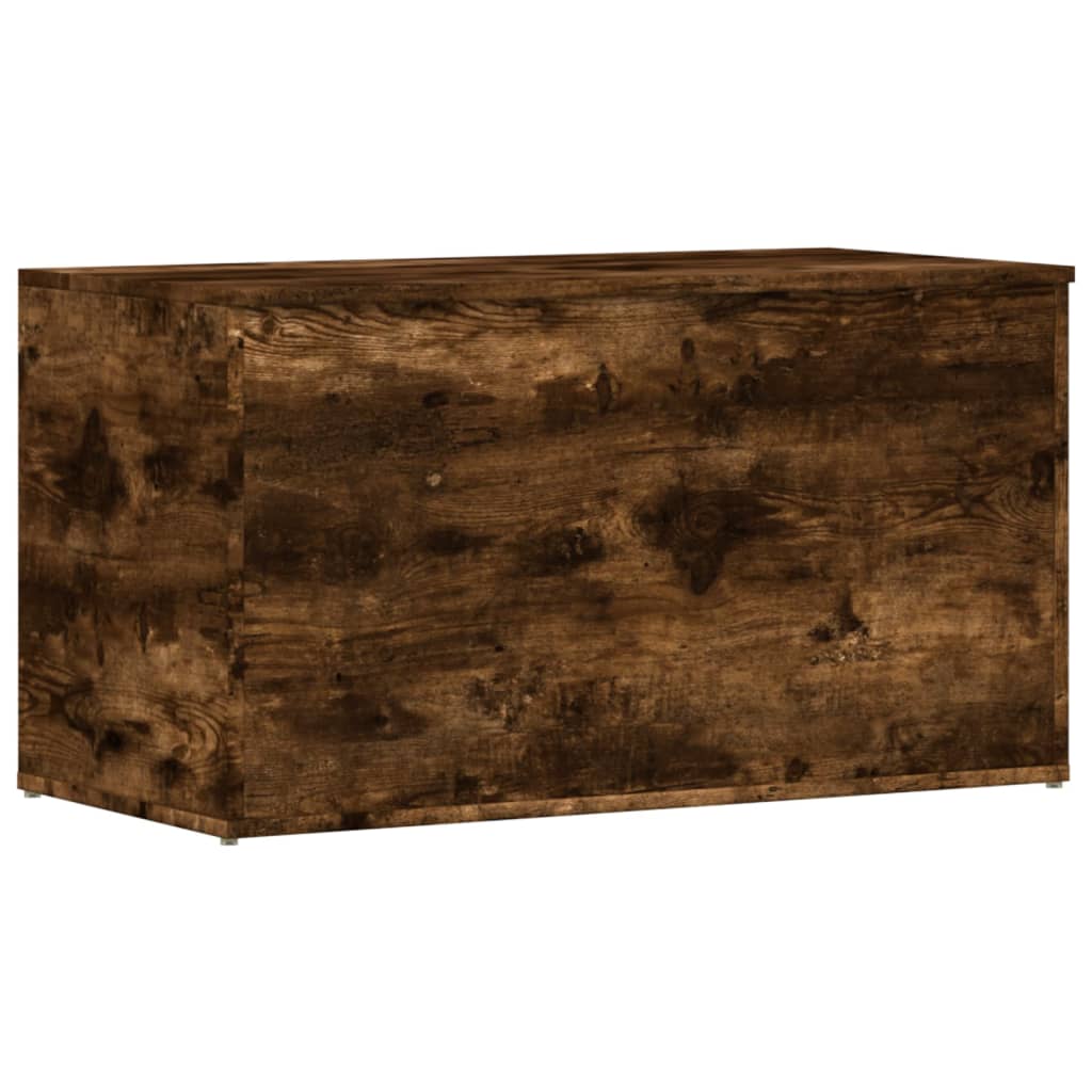 Cassapanca Rovere Fumo 84x42x46 cm in Legno Ingegnerizzato - homemem39