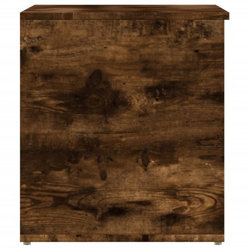 Cassapanca Rovere Fumo 84x42x46 cm in Legno Ingegnerizzato - homemem39