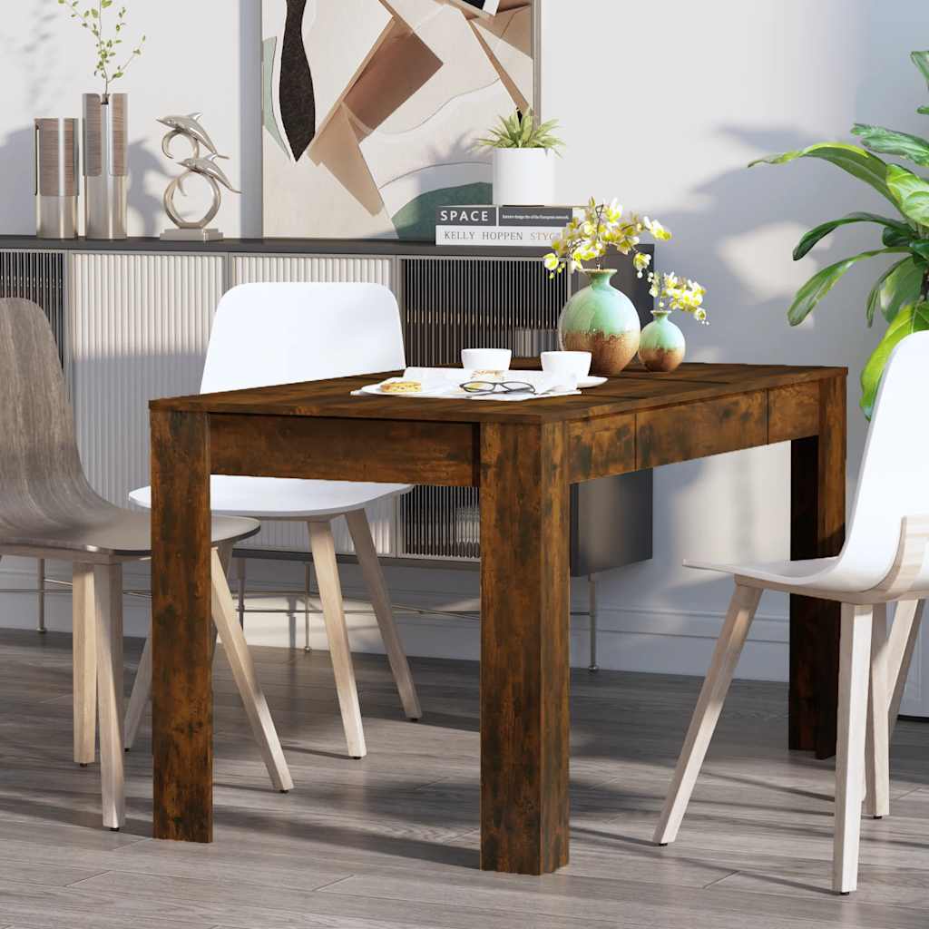 Tavolo da Pranzo Rovere Fumo 140x74,5x76 cm Legno Multistrato - homemem39