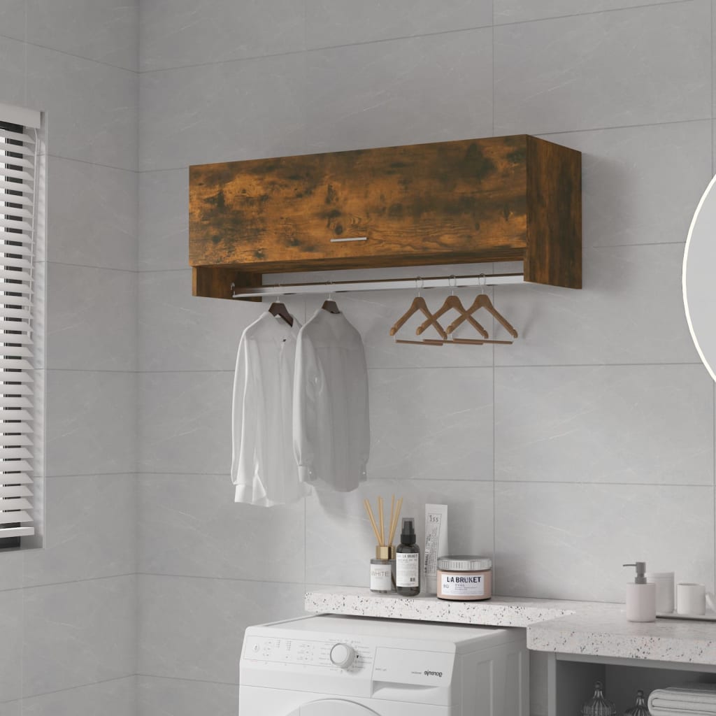 Armadio Rovere Fumo 100x32,5x35 cm in Legno Ingegnerizzato - homemem39