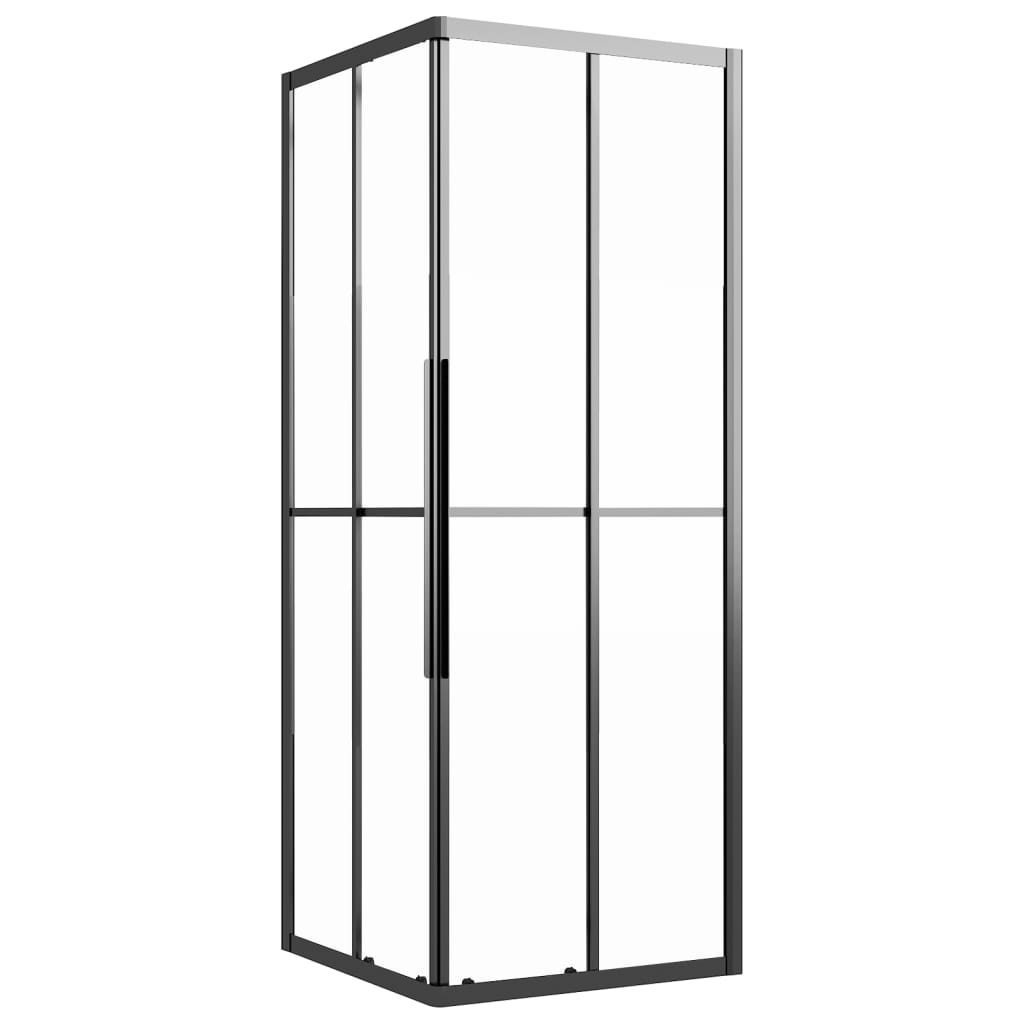 Cabina Doccia ESG Smerigliato 70x70x180 cm Nera - homemem39
