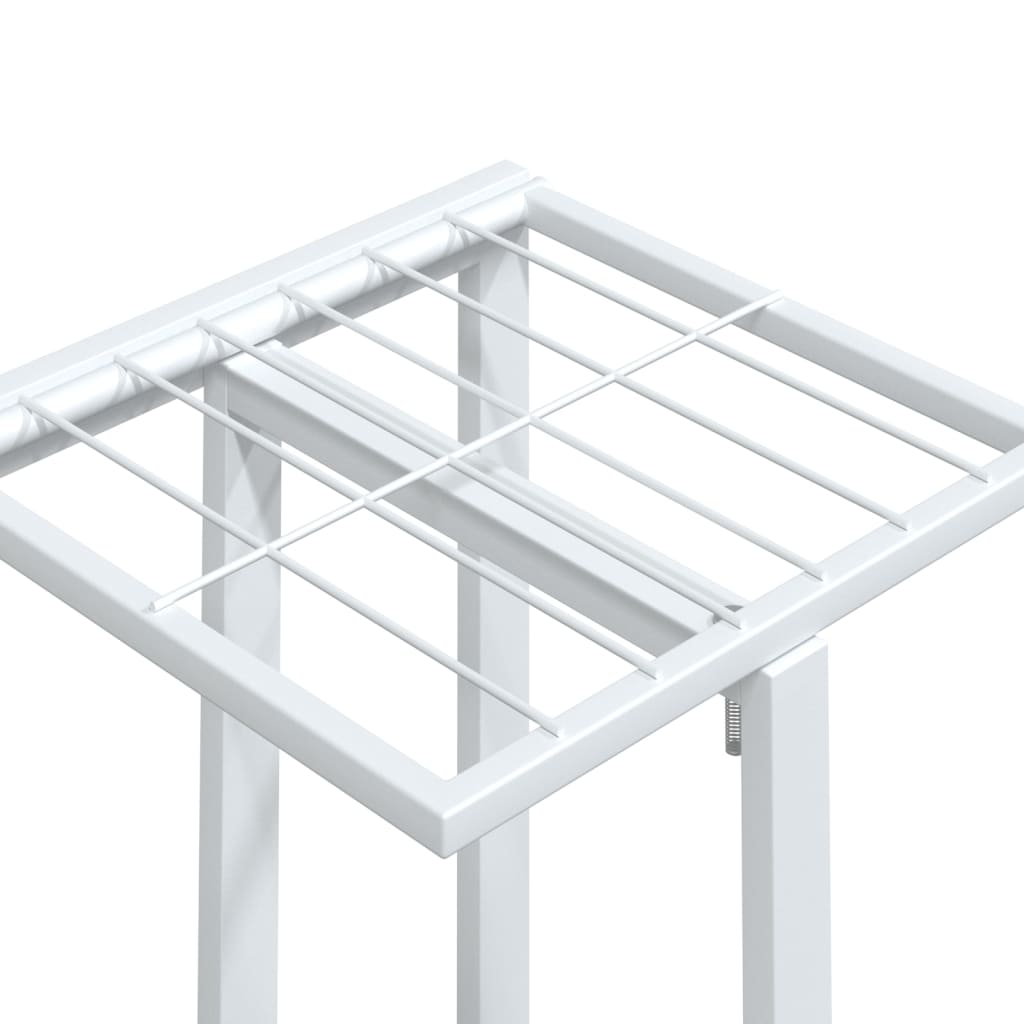 Fioriera a 5 Piani con Ruote 44x23x100 cm Ferro Bianco - homemem39