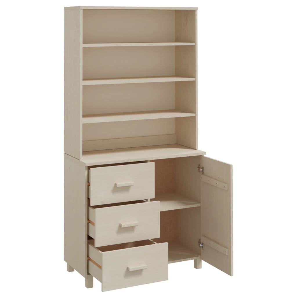Credenza HAMAR in Legno Massello di Pino Marrone - homemem39