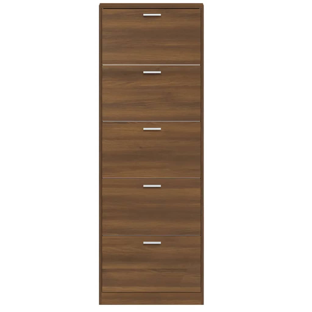 Scarpiera Rovere Marrone 59x17x169 cm in Legno Multistrato