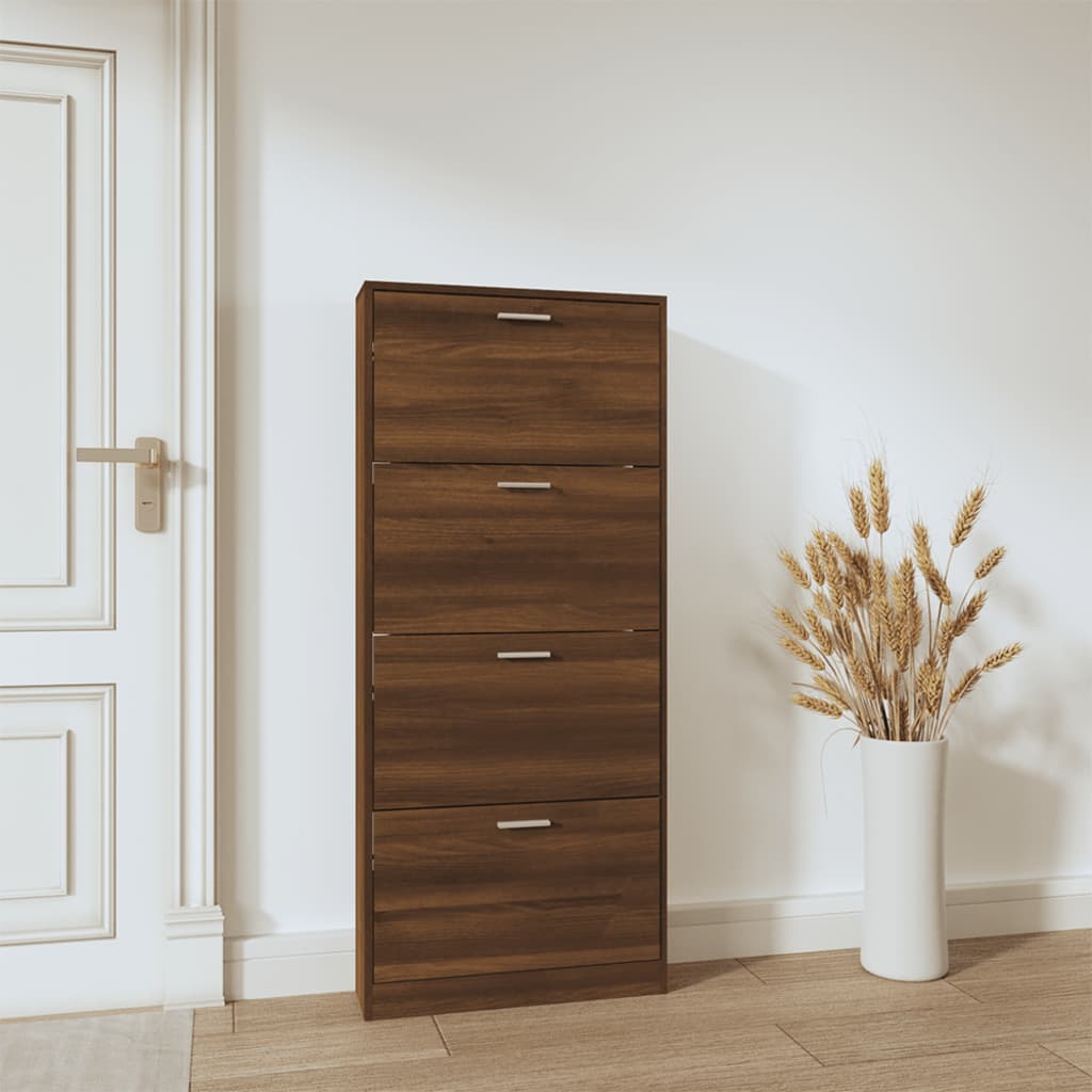 Scarpiera Rovere Marrone 59x17x150 cm in Legno Multistrato - homemem39