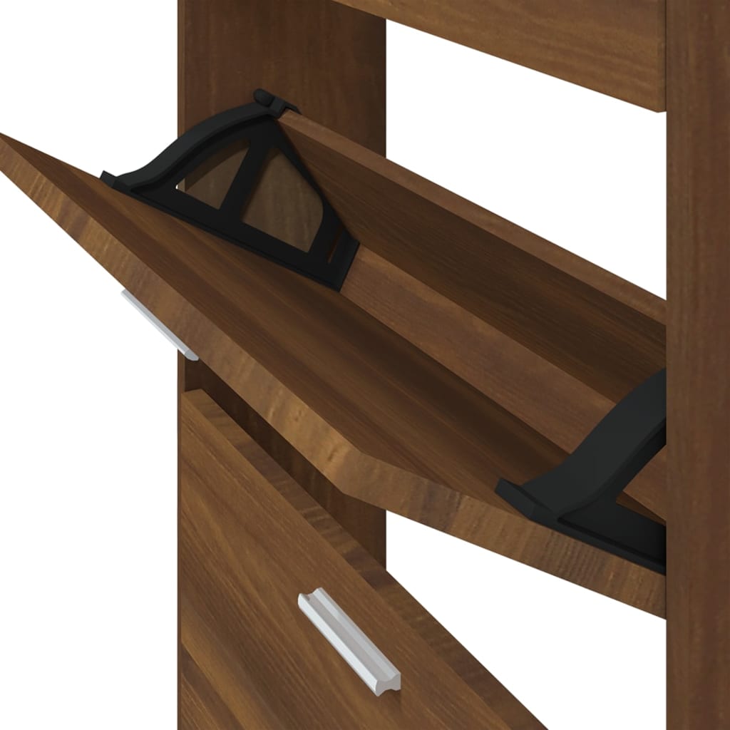 Scarpiera Rovere Marrone 59x17x150 cm in Legno Multistrato - homemem39
