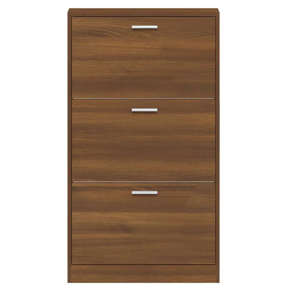 Scarpiera Rovere Marrone 59x17x108 cm in Legno Multistrato