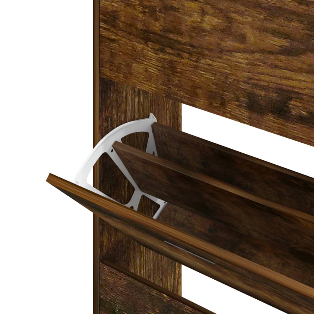 Scarpiera Rovere Fumo 63x24x147 cm in Legno Multistrato - homemem39