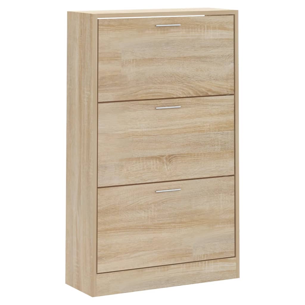 Scarpiera Rovere Sonoma 63x24x103 cm in Legno Multistrato
