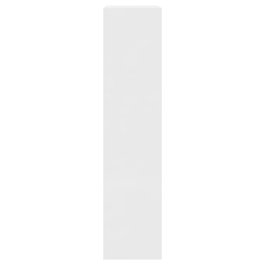 Scarpiera Bianco Lucido 63x24x103 cm in Legno Multistrato