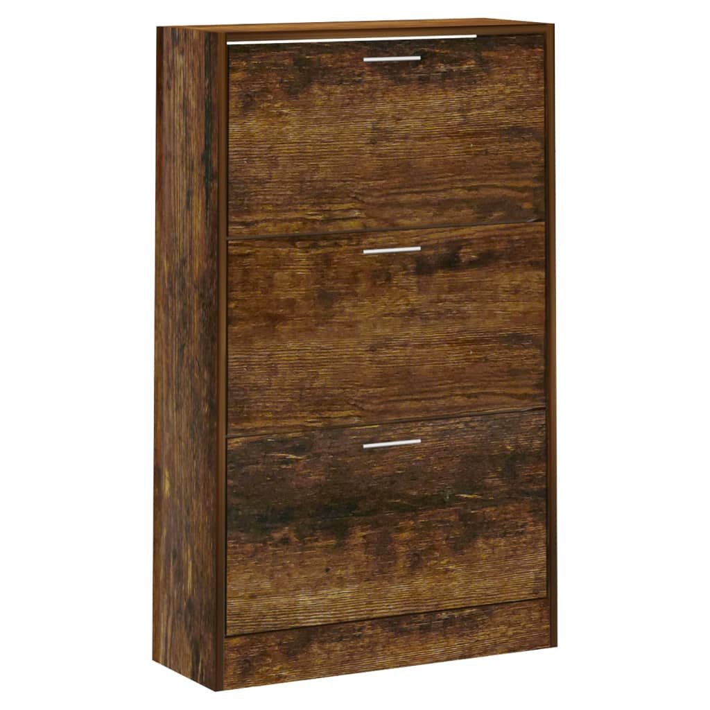 Scarpiera Rovere Fumo 63x24x103 cm in Legno Multistrato - homemem39