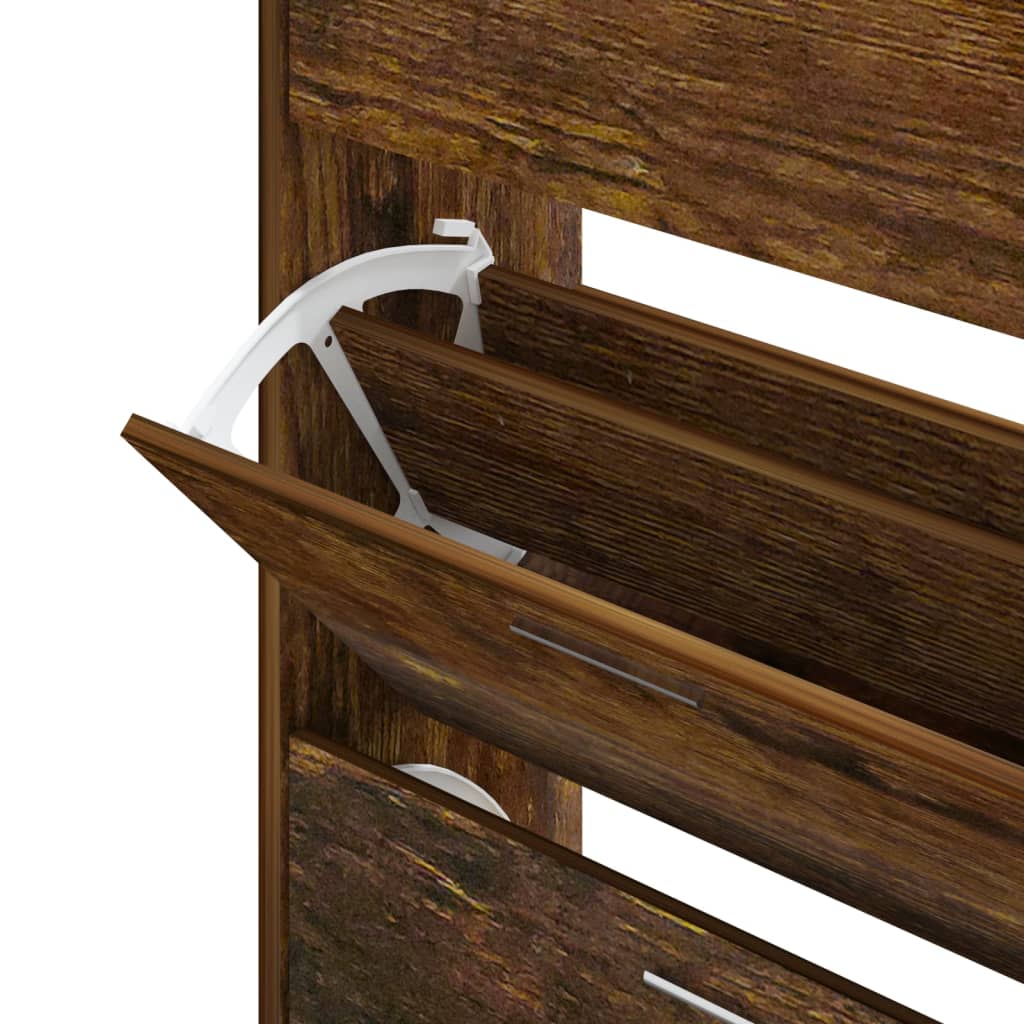 Scarpiera Rovere Fumo 63x24x103 cm in Legno Multistrato - homemem39