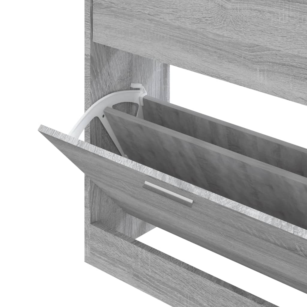 Scarpiera Grigio Sonoma 63x24x81 cm in Legno Multistrato - homemem39