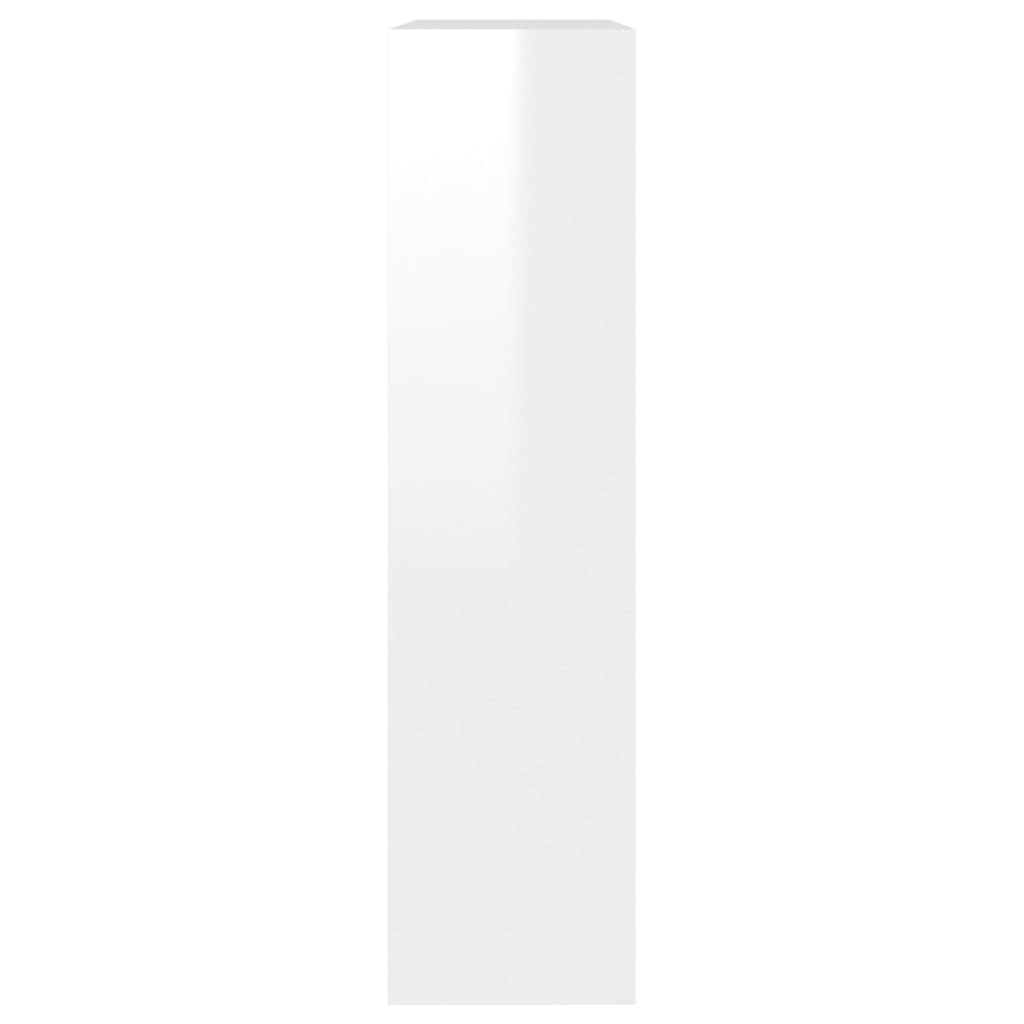 Scarpiera con Specchio a 2 Livelli Bianco lucido 63x17x67 cm - homemem39
