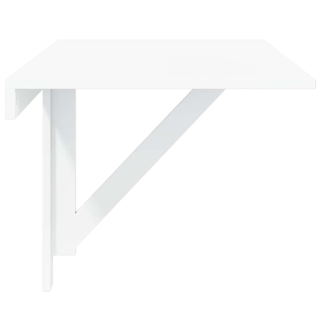 Tavolino Muro Pieghevole Bianco Lucido 100x60x56 cm Multistrato - homemem39