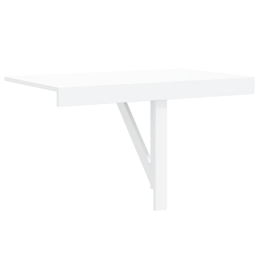 Tavolino Muro Pieghevole Bianco Lucido 100x60x56 cm Multistrato - homemem39