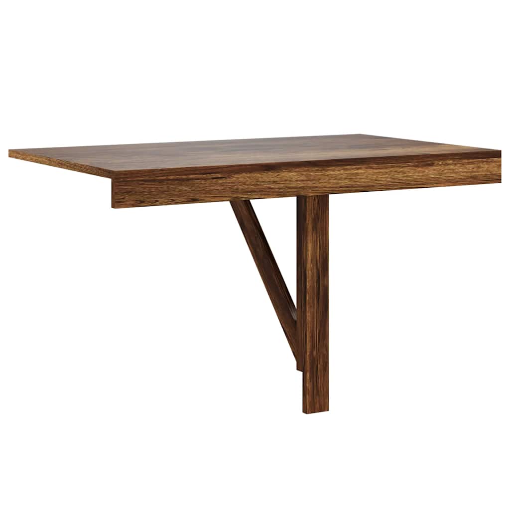 Tavolino Parete Pieghevole Rovere Fumo 100x60x56 cm Multistrato - homemem39