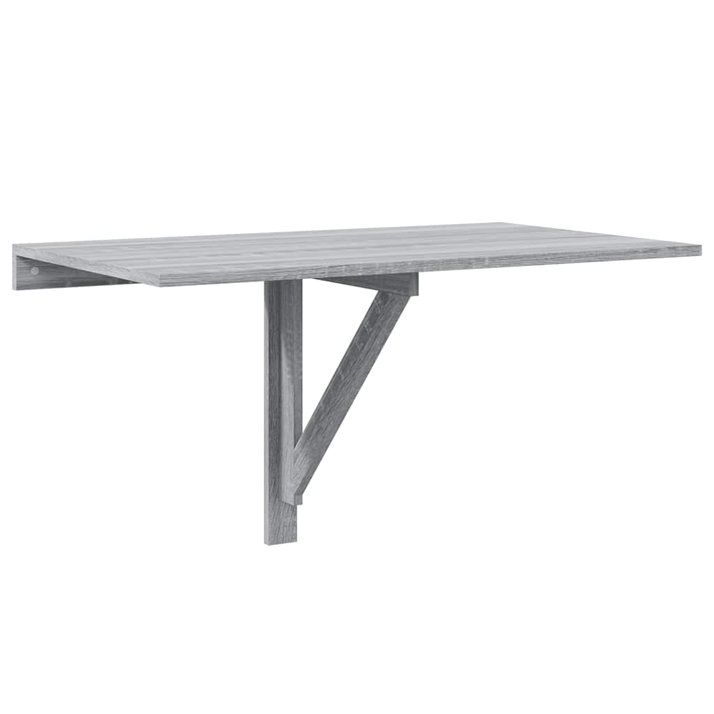 Tavolino Muro Pieghevole Grigio Sonoma 100x60x56 cm Multistrato - homemem39