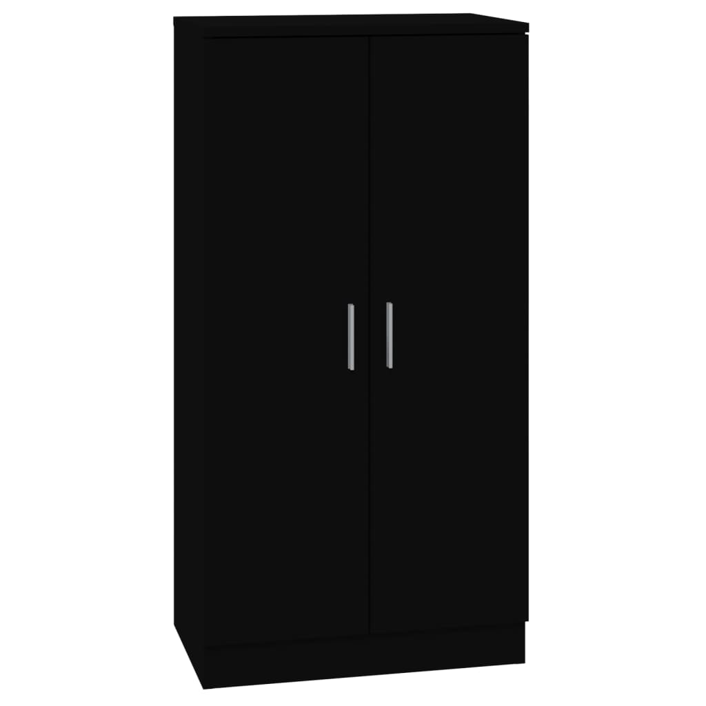 Scarpiera Nera 55x35x108 cm in Legno Multistrato