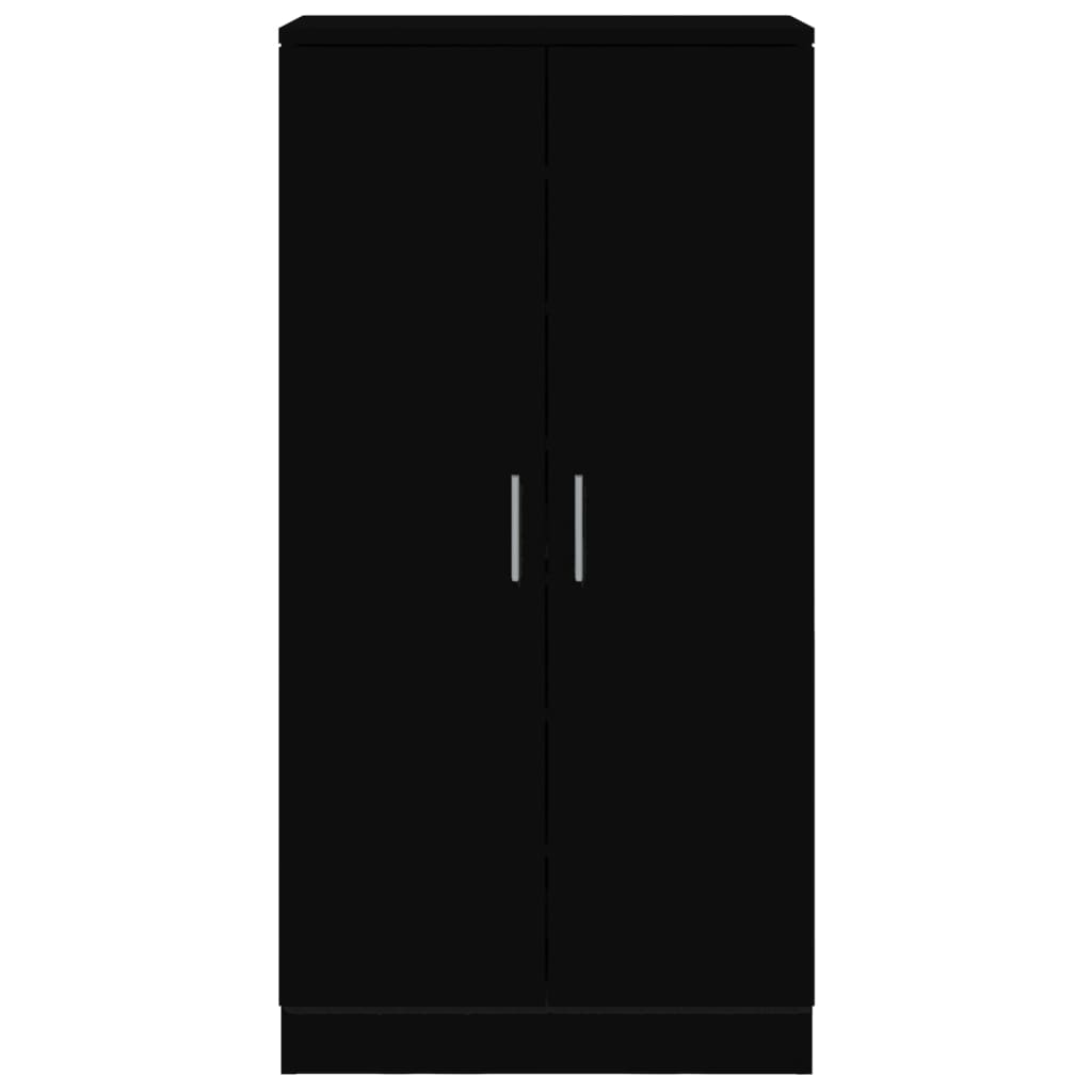 Scarpiera Nera 55x35x108 cm in Legno Multistrato