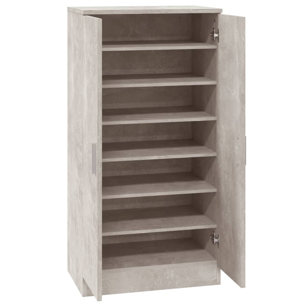 Scarpiera Grigio Cemento 55x35x108 cm in Legno Multistrato - homemem39