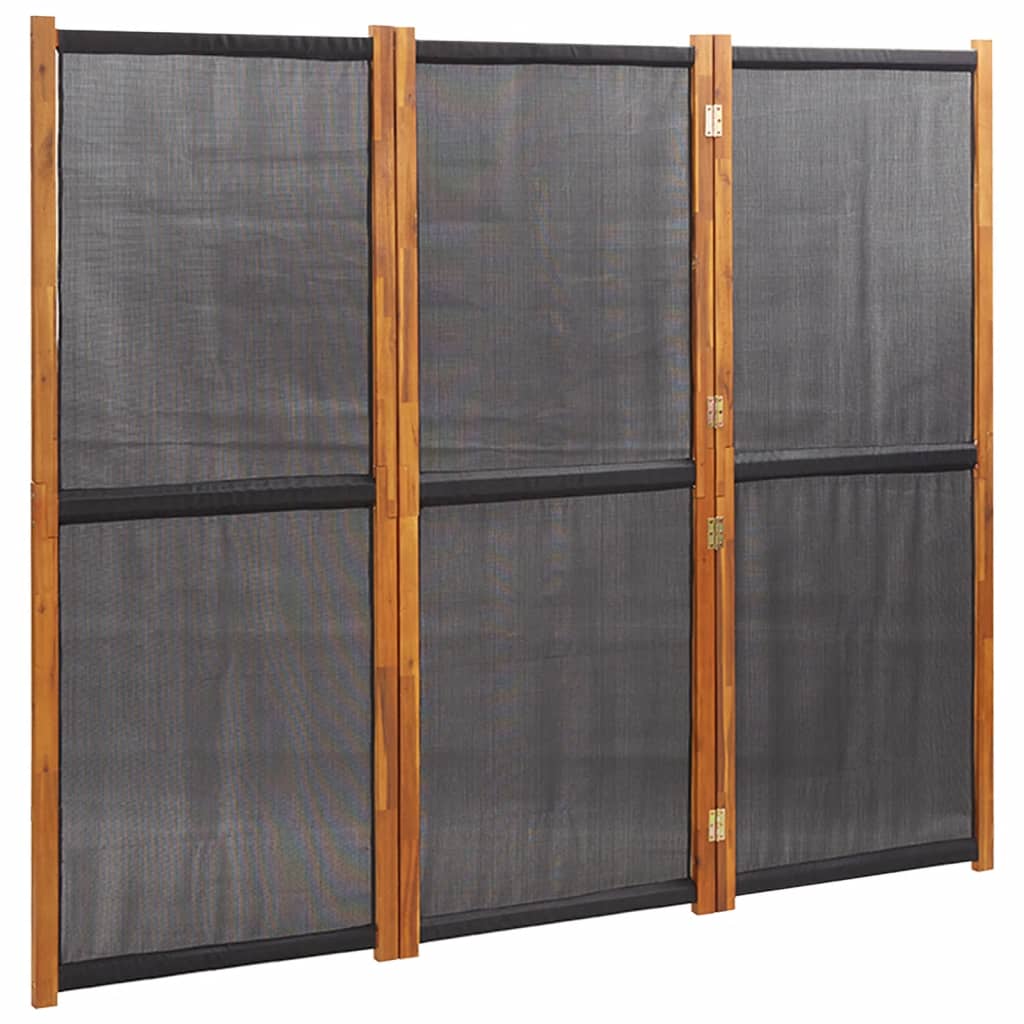 Paravento a 3 Pannelli Nero 210x180 cm - homemem39
