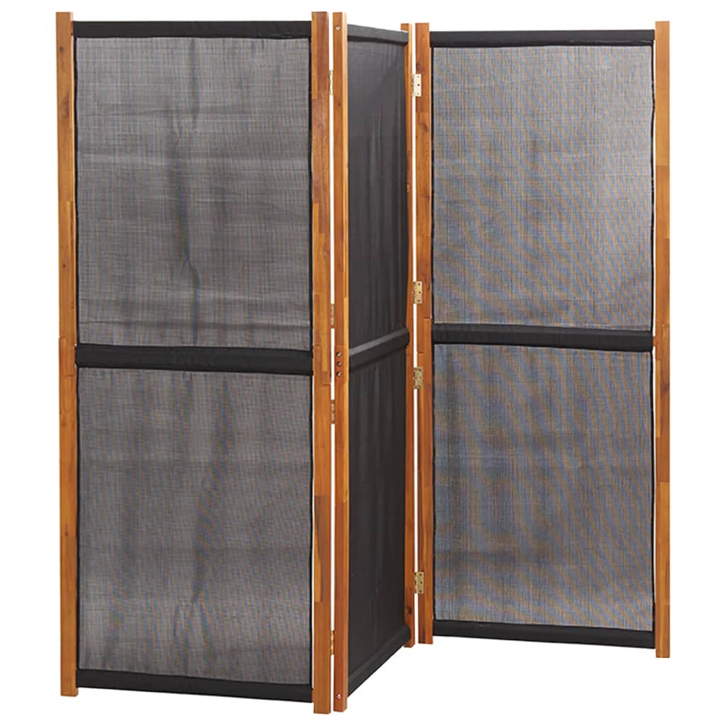 Paravento a 3 Pannelli Nero 210x180 cm - homemem39