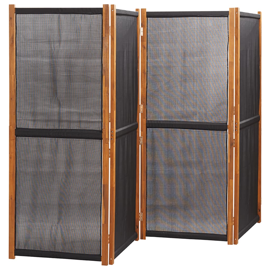 Paravento a 4 Pannelli Nero 280x180 cm - homemem39