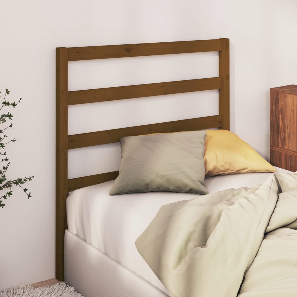 Testiera per Letto ambra 106x4x100 cm in Legno Massello di Pino - homemem39