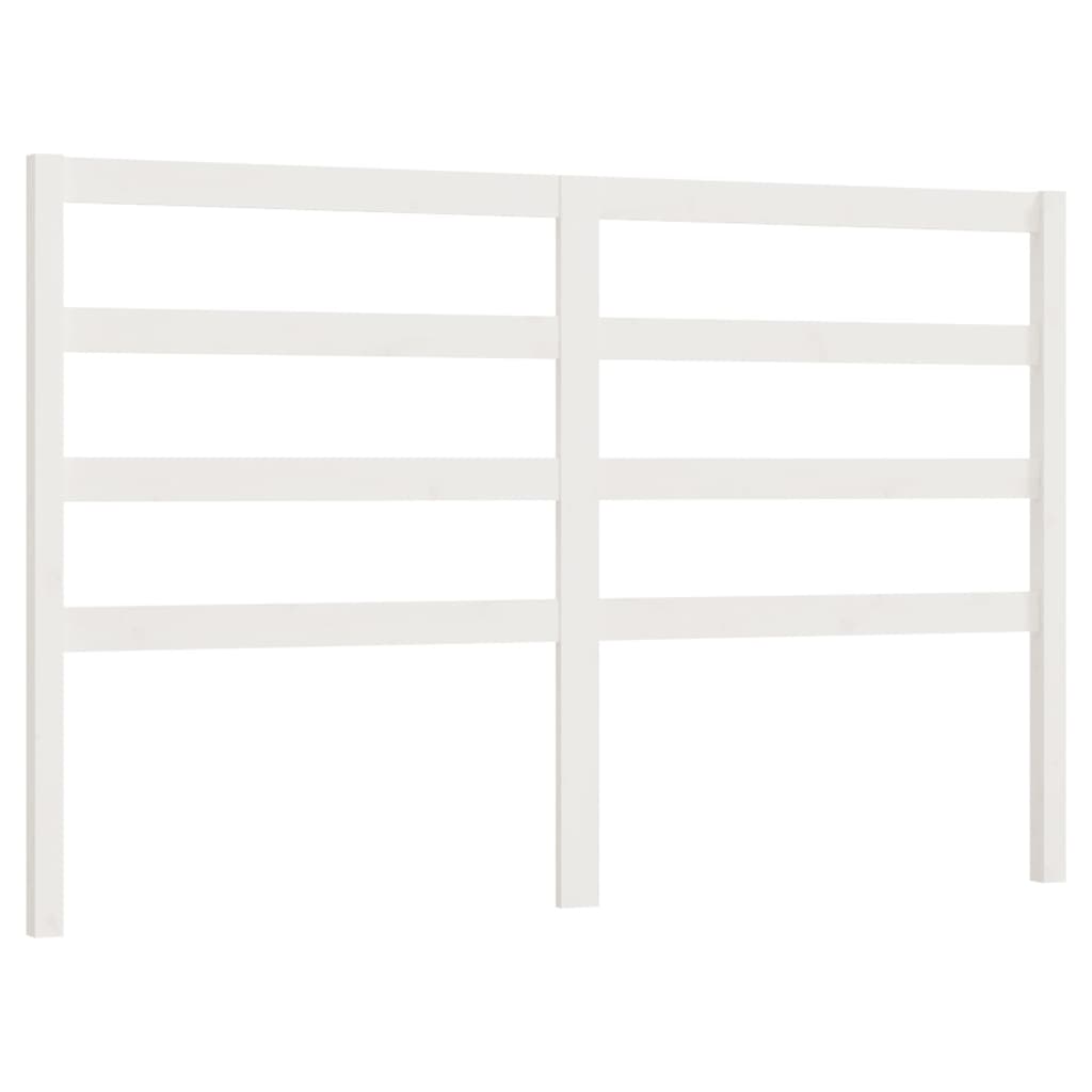 Testiera per Letto Bianca 166x4x100cm in Legno Massello di Pino - homemem39