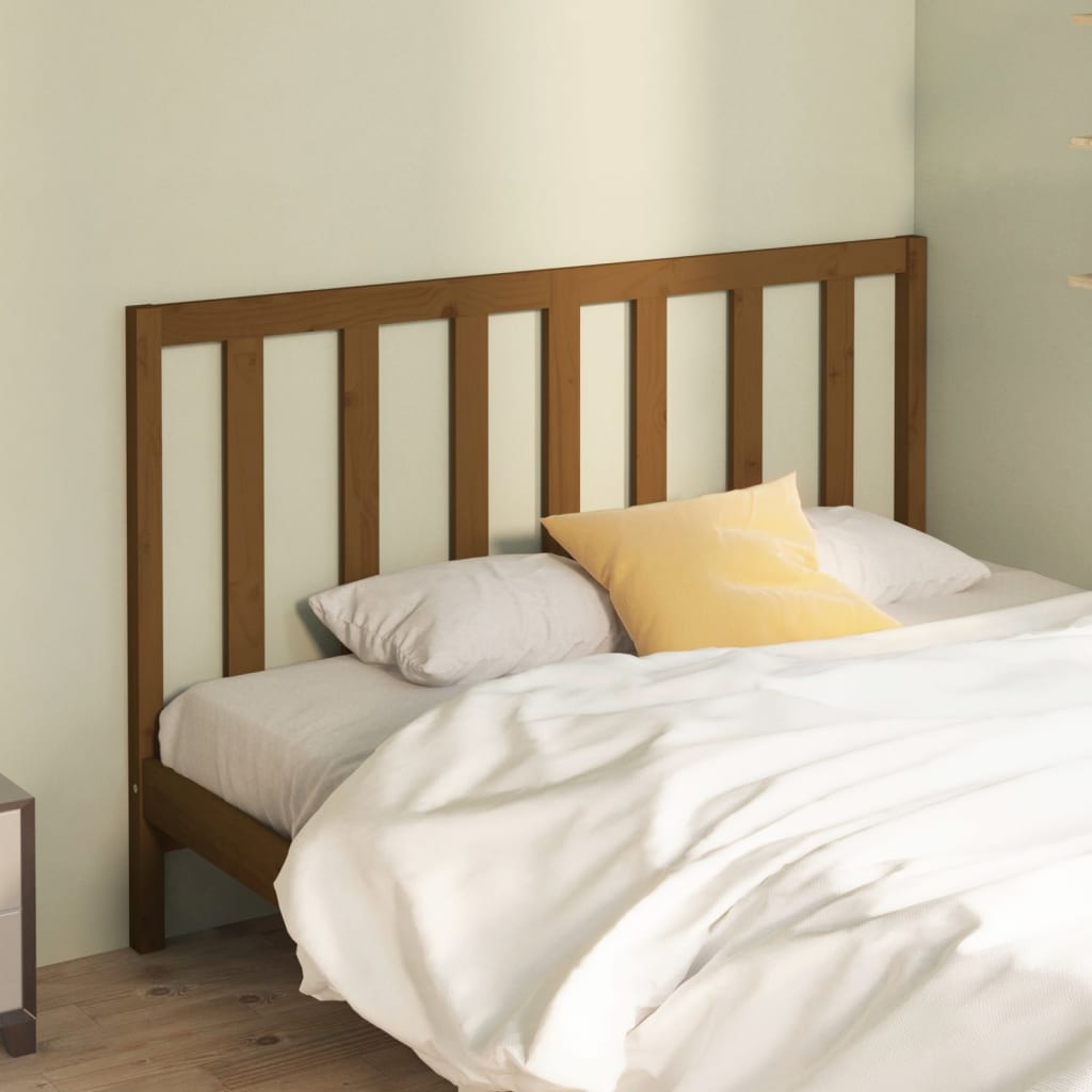 Testiera per Letto ambra 146x4x100 cm in Legno Massello di Pino - homemem39