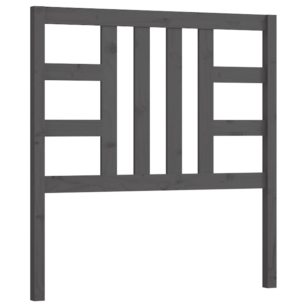 Testiera per Letto Grigia 96x4x100 cm in Legno Massello di Pino - homemem39