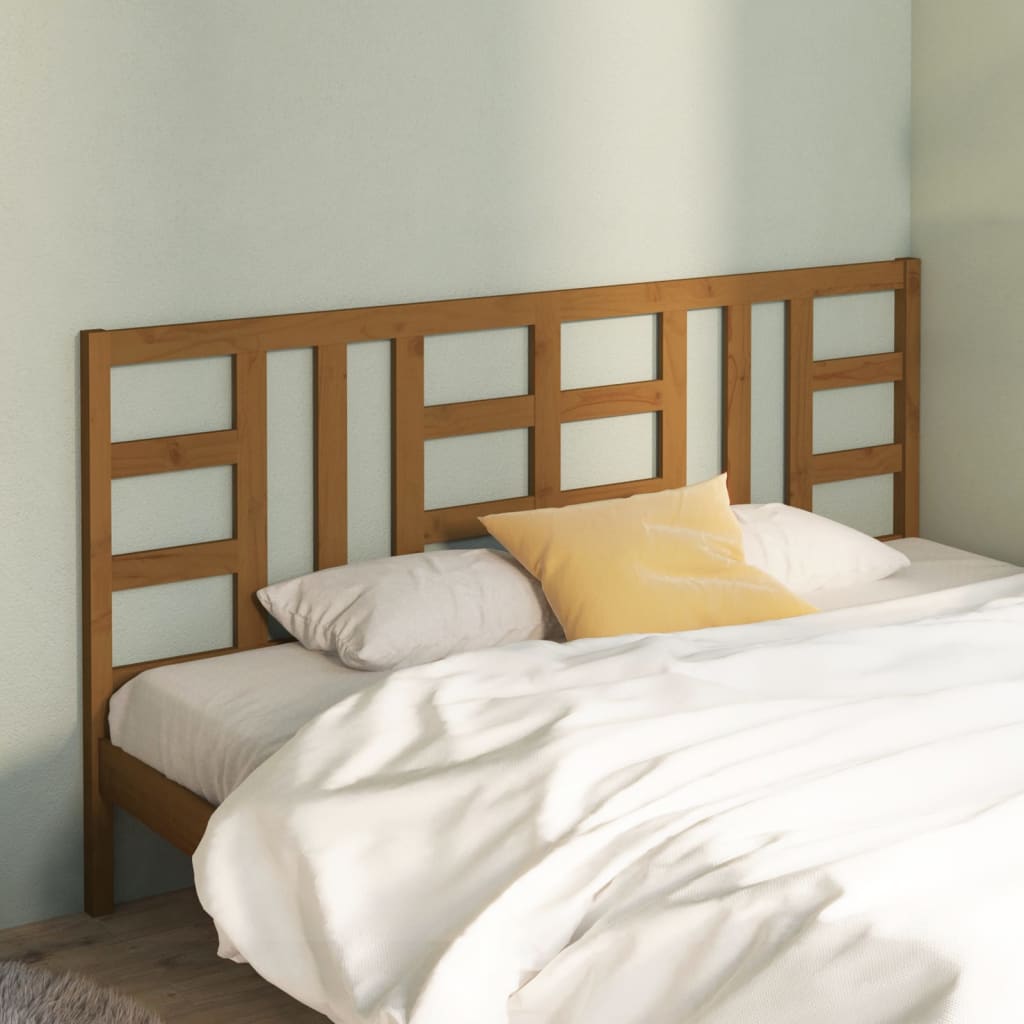 Testiera per Letto Ambra 206x4x100 cm in Legno Massello di Pino - homemem39