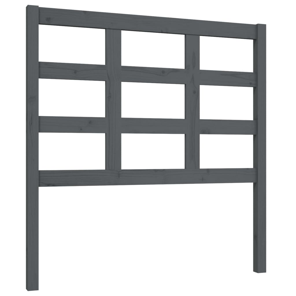 Testiera per Letto Grigia 95,5x4x100 cm Legno Massello di Pino - homemem39