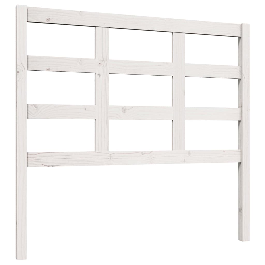 Testiera per Letto Bianca 105,5x4x100 cm Legno Massello di Pino - homemem39